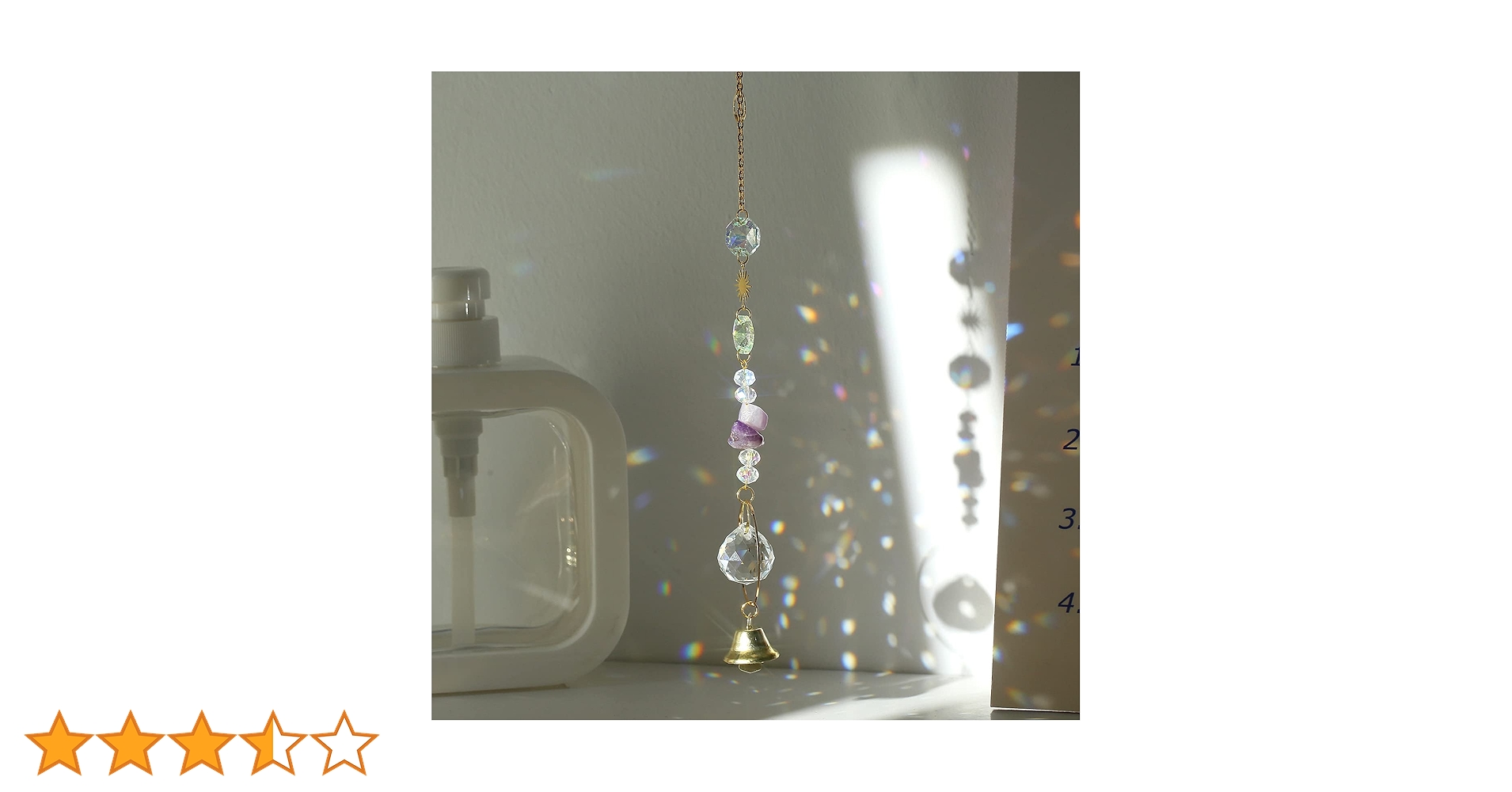 Amazon.co.jp: TENGFENG 天然水晶付きサンキャッチャー